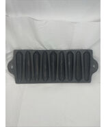 Cast Iron Corn Bread Mold Pan Corn Ear 9 Slot Primitive Kitchen 15” x 5 ... - $17.82