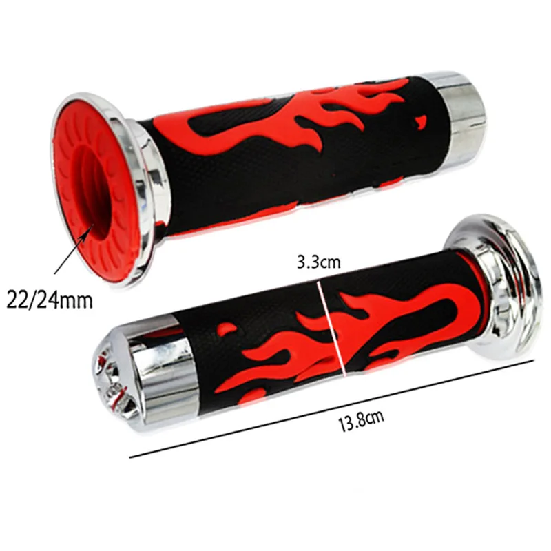 22/24mm Universal Motorcycle Handlebar Colored Skeleton Handle Grip Scooter Hand - £145.80 GBP