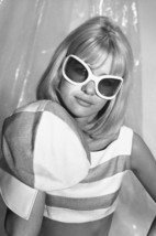 Judy Geeson B&amp;W 24x18 Poster 1960&#39;S Sunglasses Cool - $23.99