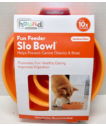 New Outward Hound Fun Feeder Slo Bowl Size Medium/Mini in Orange - £9.66 GBP