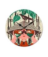 Mondxflaur Watercolor Wall Clock Non-Ticking Sweep Movement for Living Room - $27.42 CAD+