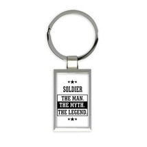 SOLDIER : Gift Keychain The Man Myth Legend Office Work Christmas - £6.42 GBP