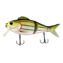 Casting Plug Hard Bait Swim Bait Split Soft Tail 5.5 Inch Yellow/White/Black - £5.85 GBP