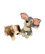 Disney Lady &amp; the Tramp Dogs Mini Bean Bag Plush Figures 8&quot; - £26.97 GBP