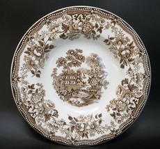 Tonquin Royal Staffordhire Brown Transferware Low Soup Bowl - £13.32 GBP