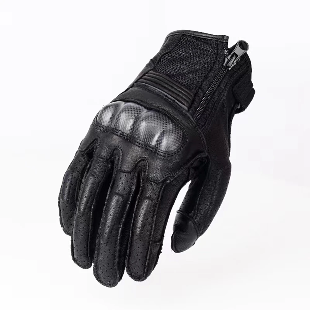 KEMIMOTO Vintage Leather Motorcycle Gloves   Moto Riding Supplies Touch Screen M - £173.65 GBP