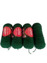 Red Heart Super Saver Hunter Green 0389 Lot of 4 Skeins Acrylic 1 Open A... - £33.08 GBP