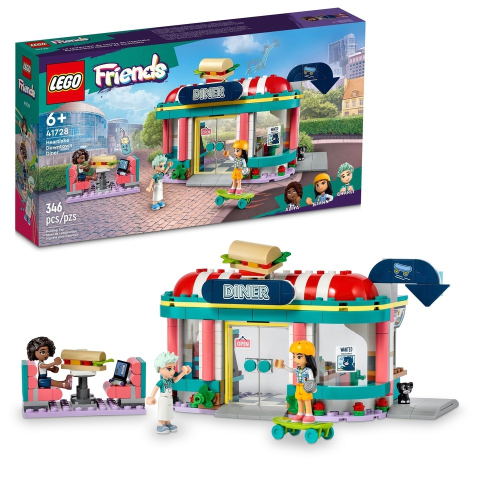 LEGO Friends Set 41728 Heartlake Downtown Diner Restaurant 346 Pcs NEW S... - $20.78