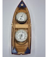 Springfield Wood-Ridge N.J. Wood Row Boat Barometer, Thermometer &amp; Humid... - $340.63 MXN