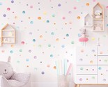 123 Pcs Pastel Polka Dots Wall Stickers, Colorful Round Wall Decal, Peel... - $18.99
