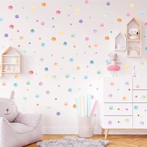 123 Pcs Pastel Polka Dots Wall Stickers, Colorful Round Wall Decal, Peel And Sti - £15.16 GBP