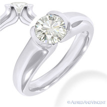 Round Cut Forever Brilliant Moissanite 14k White Gold Solitaire Engagement Ring - £664.45 GBP+