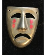 Vintage Tragedy Solid Brass Mask, Decor Made In India Bazarno La - £13.28 GBP