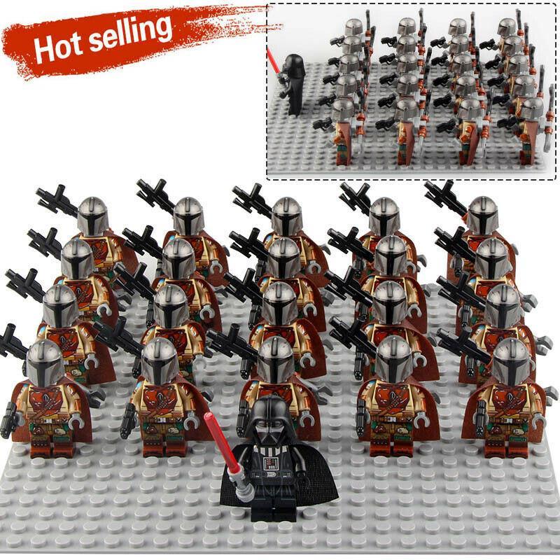 21Pcs Darth Vader And Mandalorian Army Military Star Wars Minifigures Gift Toys