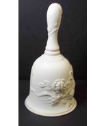 Vintage bisque porcelain Remembrance bell by Creative Circle 6&quot; 1980s - $8.76 CAD