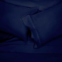 400 Thread Count 100% Cotton Pillow Cases - King Size 20 X 40 Inches, Navy Blue, - £18.82 GBP