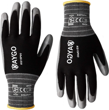 KAYGO Work Gloves PU Coated-12 Pairs, Kg15P,Nylon Lite Polyurethane Safety Work  - £26.12 GBP
