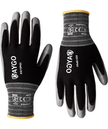 KAYGO Work Gloves PU Coated-12 Pairs, Kg15P,Nylon Lite Polyurethane Safe... - £26.33 GBP