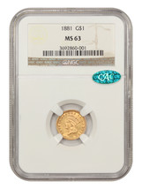 1881 G$1 NGC/CAC MS63 - $1,273.13