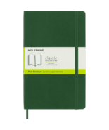 Moleskine Classic Notebook, Soft Cover, Large (5&quot; 8.25&quot;), Plain, Myrtle ... - $475.61 MXN