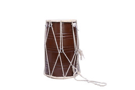 Baby Wooden doori Dholak musical instrument colour Brown dholaki dhol - £76.27 GBP