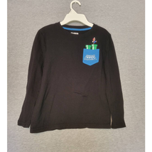 Kid&#39;s Unisex Super Mario Black Long Sleeve Top Shirt with Pocket Sz Medium (8) - £8.69 GBP