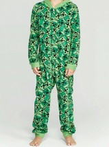 Boys MINECRAFT One Piece  Pajamas Zip up Union Suit Extra Small 4 Free S... - £18.98 GBP