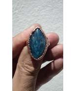 Blue Apatite ring / Electroformed  Copper - €49,00 EUR