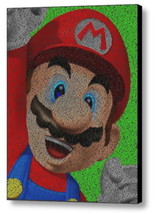 Nintendo Mario Game List Mosaic AMAZING Framed 9X11 Limited Edition Art ... - £15.30 GBP