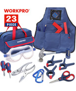 WORKPRO 23-Piece Tool Sets with Storage Bag Hand Tools for Home DIY&amp;Wood... - £29.70 GBP