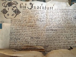 c17th Rare Vellum Indenture Dealing With Thomas Watson Property Issues c... - $308.75