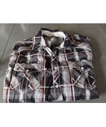 BKE Plaid Standard Fit Pearl Snap Button Down Shirt XL Double Pocket Wes... - £21.92 GBP