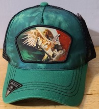Eagle Mexican Flag Mexico Snapback Mesh Back Baseball Cap Hat ( Green &amp; Black ) - £11.30 GBP