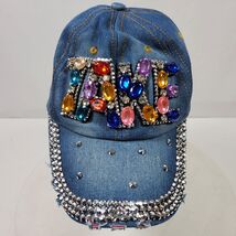 Vintage TAKE Distressed Bling Hat Cap w/ Rhinestones Beads Sequins One Size - $358.39 MXN Vintage TAKE Distressed Bling Hat Cap w/ Rhinestones Beads Sequins One Size - $358.39 MXN