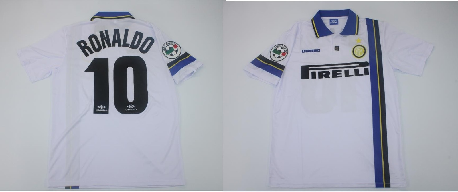 inter milan jersey 1997 1998 shirt ronaldo away white short sleeve