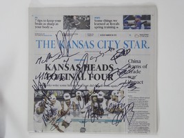 KU Basketball Team Signed Final 4 Autographed KC Newspaper Udoka Azubuik... - £77.84 GBP