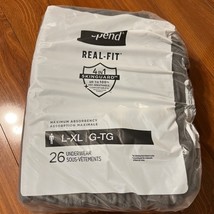 Depend Real Fit Maximum Absorbency Underwear for Men  24CT Black L/XL OP... - $391.43 MXN
