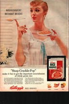 1957 Kellogg&#39;s Rice Krispies Ad Snap Crackle Pop Guys pretty women b4 - $21.21