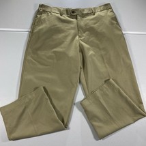 IZOD XFG Pants Mens 38 x 29 Khakis Brown Tan Pleated Chino Dress Casual ... - $19.78