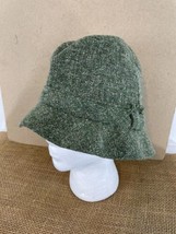 David Hanna Donegal Ireland Hand Crafted Pure New Wool Green Bucket Crus... - $38.61