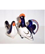 VINTAGE LOMONOSOV PORCELAIN RUSSIAN ROOSTERS SALT &amp; PEPPER SHAKERS MADE ... - £31.96 GBP