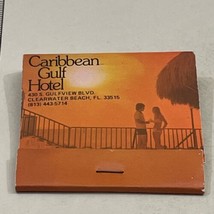 Vintage Matchbook Cover  Caribbean Gulf Hotel  Clearwater Beach, Fl gmg unstruck - £9.72 GBP