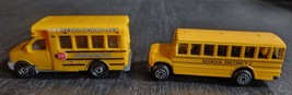 MATCHBOX SCHOOL BUS ELEMENTARY SCHOOL CHARTER SCHOOL LOT OF 2 DIECAST TOYS - $5.95