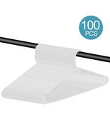 100Pcs Clothes Hanger Plastic Hangers Durable Skirt Suit White Standard ... - $63.60