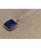Lapis Lazuli Necklace, September Birthstone Necklace, Lapis and Sterling... - $50.50 CAD