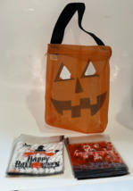 Hallmark Halloween Pumpkin Nylon Treat Bag Sacs A Surprises 7x8&quot; &amp; 80 Sm... - £10.15 GBP