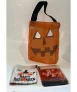 Hallmark Halloween Pumpkin Nylon Treat Bag Sacs A Surprises 7x8&quot; &amp; 80 Sm... - $12.99