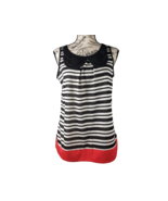 SIX DEGREES OF SEPARATION Striped Multicolor Peter Pan Collar Sleeveless... - $451.23 MXN