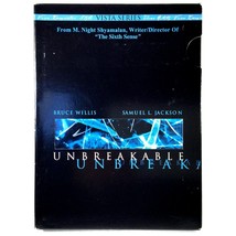 Unbreakable (2-Disc DVD, 2000, Widescreen, Vista Series) w/ Slip Case !  - £5.32 GBP