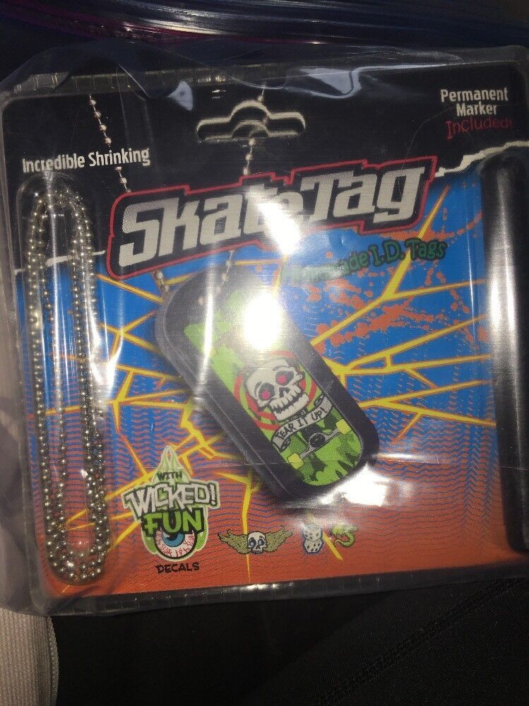 skatetag permanent marker included id Name tag wicked fun Skull - $17.82
